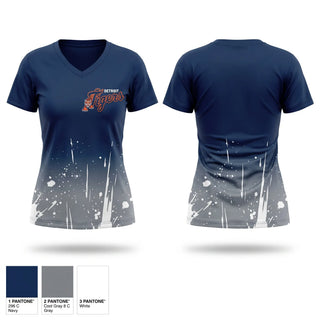 Womens Short Sleeve Vneck Shirt, Tigers, Baseball, Teamtime, Team time, sublimation, custom sports apparel, team uniforms, spirit wear, spiritwear, sports uniforms, custom shirts, team store, custom team store, fundraiser sports, apparel fundraiser