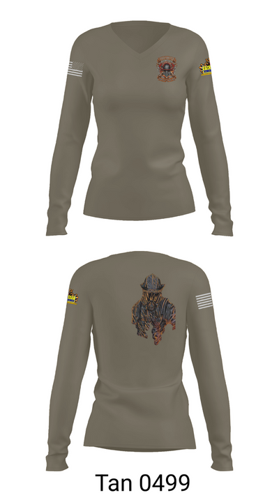 Repair division 53325432 Women's Long Sleeve V-neck Shirt - 73
