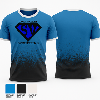 Short Sleeve Performance Shirt, Sauk Valley Wrestling Club, Wrestling, Teamtime, Team time, sublimation, custom sports apparel, team uniforms, spirit wear, spiritwear, sports uniforms, custom shirts, team store, custom team store, fundraiser sports, apparel fundraiser