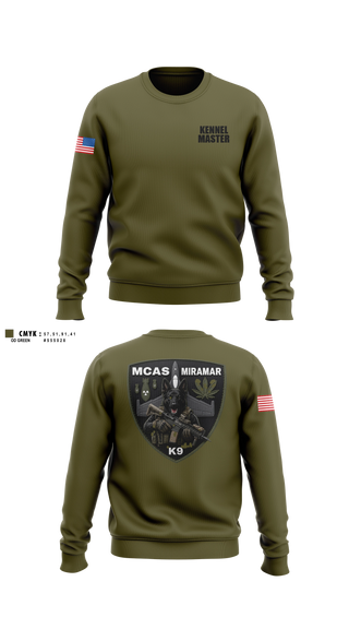 Crew Neck Sweatshirt, MCAS Miramar Military Working Dog Section, Marines, Teamtime, Team time, sublimation, custom sports apparel, team uniforms, spirit wear, spiritwear, sports uniforms, custom shirts, team store, custom team store, fundraiser sports, apparel fundraiser