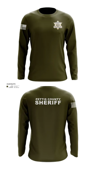 Long Sleeve Performance Shirt, Pettis County Sherrifs Office, Police, Teamtime, Team time, sublimation, custom sports apparel, team uniforms, spirit wear, spiritwear, sports uniforms, custom shirts, team store, custom team store, fundraiser sports, apparel fundraiser