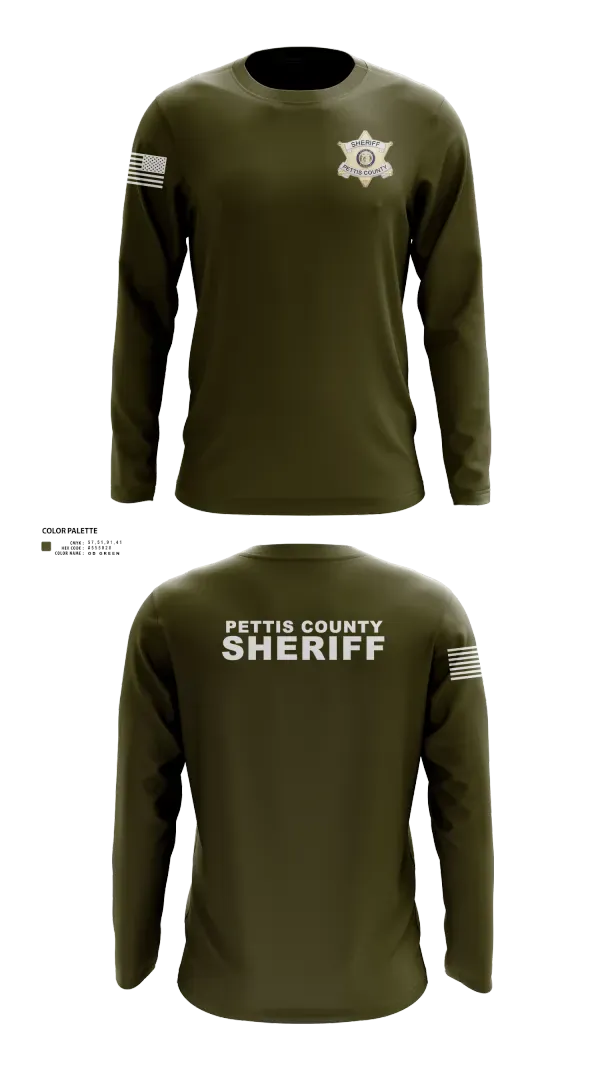 Long Sleeve Performance Shirt, Pettis County Sherrifs Office, Police, Teamtime, Team time, sublimation, custom sports apparel, team uniforms, spirit wear, spiritwear, sports uniforms, custom shirts, team store, custom team store, fundraiser sports, apparel fundraiser
