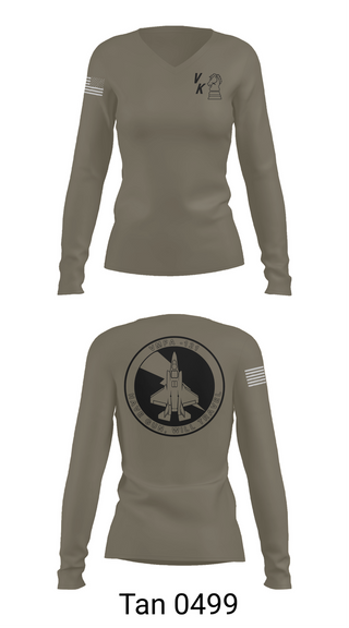 Womens Long Sleeve Vneck Shirt, VMFA-121, , Teamtime, Team time, sublimation, custom sports apparel, team uniforms, spirit wear, spiritwear, sports uniforms, custom shirts, team store, custom team store, fundraiser sports, apparel fundraiser