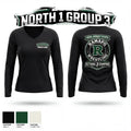 Ramapo Raiders 68596612 Women's Long Sleeve V-neck Shirt - 1