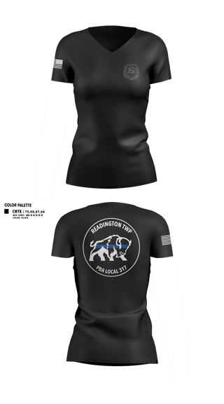 Womens Short Sleeve Vneck Shirt, PBA 317, Police, Teamtime, Team time, sublimation, custom sports apparel, team uniforms, spirit wear, spiritwear, sports uniforms, custom shirts, team store, custom team store, fundraiser sports, apparel fundraiser