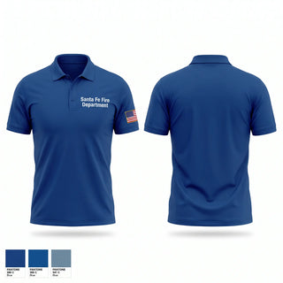 Short Sleeve Performance Polo, Santa Fe Fire Department, Fire Department, Teamtime, Team time, sublimation, custom sports apparel, team uniforms, spirit wear, spiritwear, sports uniforms, custom shirts, team store, custom team store, fundraiser sports, apparel fundraiser
