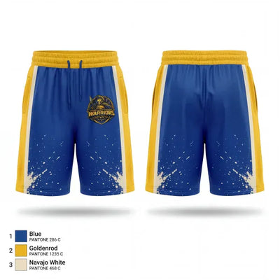 Broome Street Academy Warriors 37119710 Mens Reversible Basketball Shorts - 1