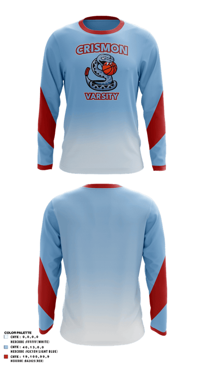 Crismon Rattlers 55873253 Long Sleeve Performance Shirt 16