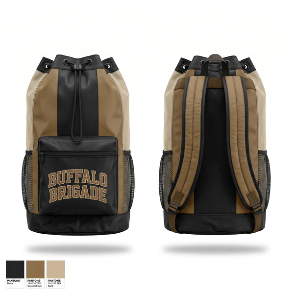Gear Bag, Buffalo Brigade, Army, Teamtime, Team time, sublimation, custom sports apparel, team uniforms, spirit wear, spiritwear, sports uniforms, custom shirts, team store, custom team store, fundraiser sports, apparel fundraiser