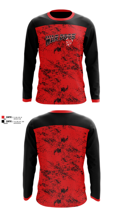 War Dogs Travel Flag Football 35001578 Long Sleeve Performance Shirt 1