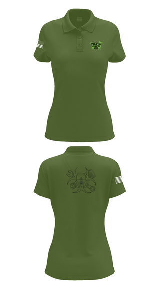Womens Short Sleeve Performance Polo, 704th Chem Co, , Teamtime, Team time, sublimation, custom sports apparel, team uniforms, spirit wear, spiritwear, sports uniforms, custom shirts, team store, custom team store, fundraiser sports, apparel fundraiser