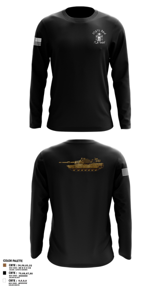 Long Sleeve Performance Shirt, Death Row Platoon, Tomahawk Troop, 5/4 CAV, 2ABCT, 1ID, , Teamtime, Team time, sublimation, custom sports apparel, team uniforms, spirit wear, spiritwear, sports uniforms, custom shirts, team store, custom team store, fundraiser sports, apparel fundraiser