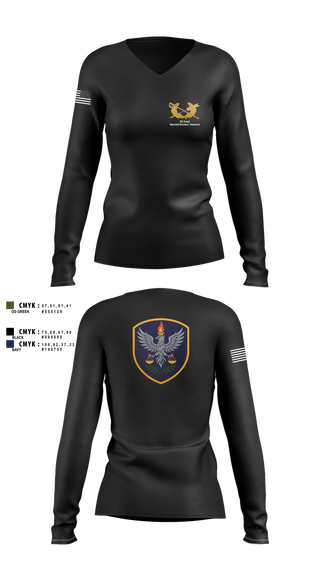 Womens Long Sleeve Vneck Shirt, US Army Special Victims’ Counsel, , Teamtime, Team time, sublimation, custom sports apparel, team uniforms, spirit wear, spiritwear, sports uniforms, custom shirts, team store, custom team store, fundraiser sports, apparel fundraiser