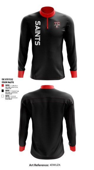 Quarter Zip Jacket, Tri County Saints, Ice Hockey, Teamtime, Team time, sublimation, custom sports apparel, team uniforms, spirit wear, spiritwear, sports uniforms, custom shirts, team store, custom team store, fundraiser sports, apparel fundraiser
