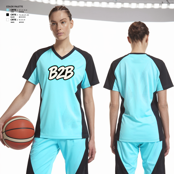 Womens Short Sleeve Vneck Shirt, Built2Ball, Women's Basketball, Teamtime, Team time, sublimation, custom sports apparel, team uniforms, spirit wear, spiritwear, sports uniforms, custom shirts, team store, custom team store, fundraiser sports, apparel fundraiser