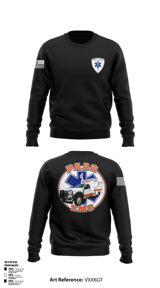 Crew Neck Sweatshirt, PAAS, EMS/EMT, Teamtime, Team time, sublimation, custom sports apparel, team uniforms, spirit wear, spiritwear, sports uniforms, custom shirts, team store, custom team store, fundraiser sports, apparel fundraiser