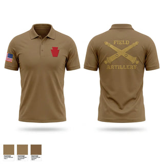 Short Sleeve Performance Polo, A Battery 1-108th Field Artillery, Army, Teamtime, Team time, sublimation, custom sports apparel, team uniforms, spirit wear, spiritwear, sports uniforms, custom shirts, team store, custom team store, fundraiser sports, apparel fundraiser