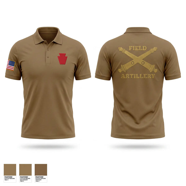 Short Sleeve Performance Polo, A Battery 1-108th Field Artillery, Army, Teamtime, Team time, sublimation, custom sports apparel, team uniforms, spirit wear, spiritwear, sports uniforms, custom shirts, team store, custom team store, fundraiser sports, apparel fundraiser