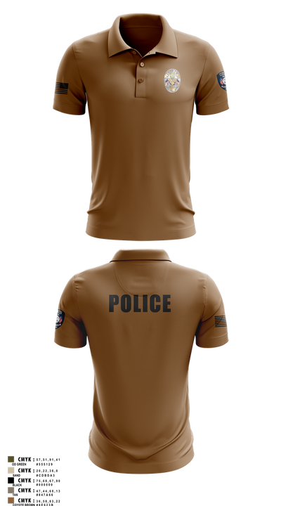 Miami Police Department 44557573 Short Sleeve Performance Polo - 7