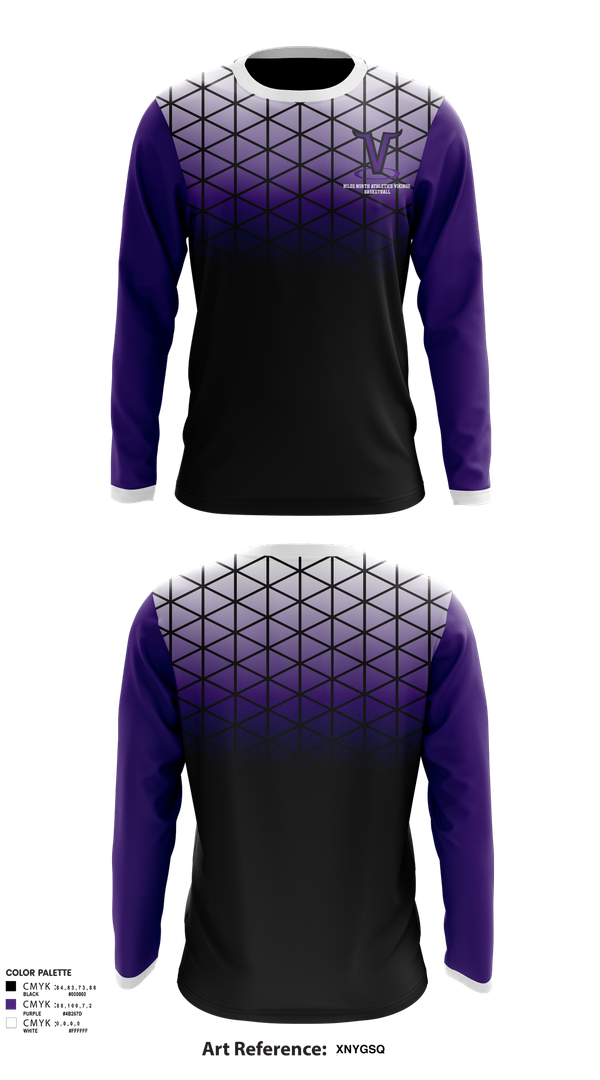 Long Sleeve Performance Shirt, Niles North Athletics Vikings Basketball, Men's Basketball, Teamtime, Team time, sublimation, custom sports apparel, team uniforms, spirit wear, spiritwear, sports uniforms, custom shirts, team store, custom team store, fundraiser sports, apparel fundraiser