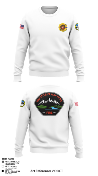 Crew Neck Sweatshirt, Marine Corps Mountain Warfare Training Center Fire Department, , Teamtime, Team time, sublimation, custom sports apparel, team uniforms, spirit wear, spiritwear, sports uniforms, custom shirts, team store, custom team store, fundraiser sports, apparel fundraiser
