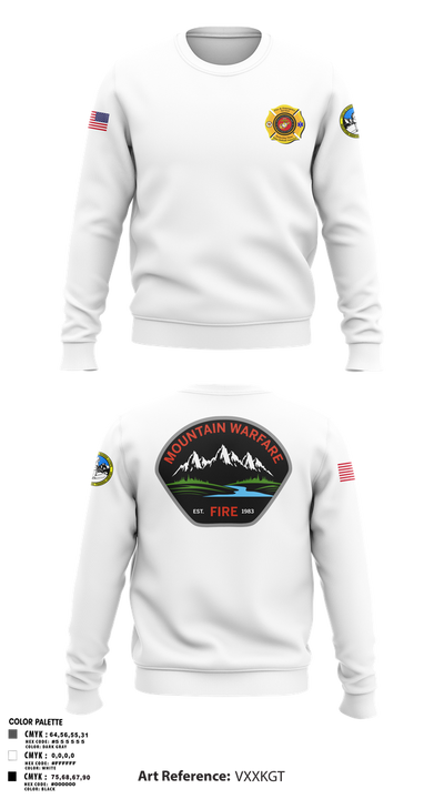 Marine Corps Mountain Warfare Training Center Fire Department 41101347 Crew Neck Sweatshirt - 2