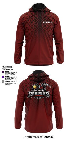 Windbreaker, Oklahoma Reapers, Softball, Teamtime, Team time, sublimation, custom sports apparel, team uniforms, spirit wear, spiritwear, sports uniforms, custom shirts, team store, custom team store, fundraiser sports, apparel fundraiser