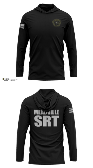 Long Sleeve Performance Shirt with hood, Meadville SRT, Police, Teamtime, Team time, sublimation, custom sports apparel, team uniforms, spirit wear, spiritwear, sports uniforms, custom shirts, team store, custom team store, fundraiser sports, apparel fundraiser