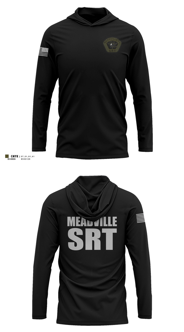 Long Sleeve Performance Shirt with hood, Meadville SRT, Police, Teamtime, Team time, sublimation, custom sports apparel, team uniforms, spirit wear, spiritwear, sports uniforms, custom shirts, team store, custom team store, fundraiser sports, apparel fundraiser