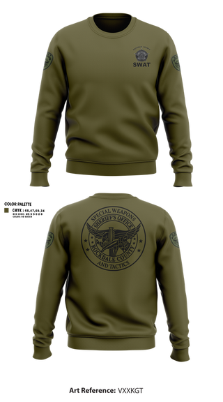 Crew Neck Sweatshirt, Rockdale SWAT, Police, Teamtime, Team time, sublimation, custom sports apparel, team uniforms, spirit wear, spiritwear, sports uniforms, custom shirts, team store, custom team store, fundraiser sports, apparel fundraiser