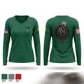 ASC, 389th MI BN 75863682 Women's Long Sleeve V-neck Shirt - 1