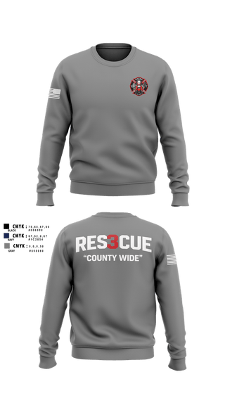 Crew Neck Sweatshirt, North Towanda Fire Rescue, Fire Department, Teamtime, Team time, sublimation, custom sports apparel, team uniforms, spirit wear, spiritwear, sports uniforms, custom shirts, team store, custom team store, fundraiser sports, apparel fundraiser