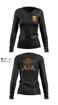 Boar Battery 1-77 FAR  Women's Long Sleeve V-neck Shirt - 100