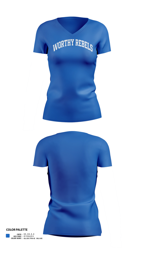 Womens Short Sleeve Vneck Shirt, Worthy Rebels, Softball, Teamtime, Team time, sublimation, custom sports apparel, team uniforms, spirit wear, spiritwear, sports uniforms, custom shirts, team store, custom team store, fundraiser sports, apparel fundraiser