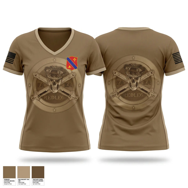 Womens Short Sleeve Vneck Shirt, C Btry 1-133rd FA BN, National Guard, Teamtime, Team time, sublimation, custom sports apparel, team uniforms, spirit wear, spiritwear, sports uniforms, custom shirts, team store, custom team store, fundraiser sports, apparel fundraiser