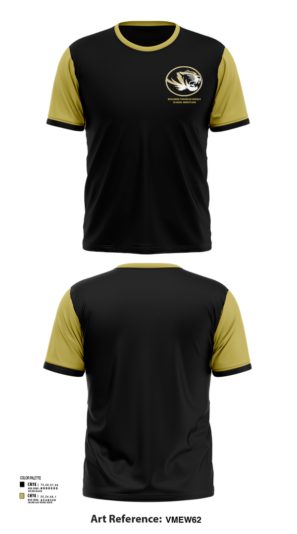 Short Sleeve Performance Shirt, Benjamin Franklin Middle School Wrestling, Wrestling, Teamtime, Team time, sublimation, custom sports apparel, team uniforms, spirit wear, spiritwear, sports uniforms, custom shirts, team store, custom team store, fundraiser sports, apparel fundraiser