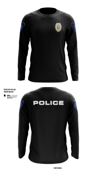 Vincennes Police Department 76255219 Long Sleeve Performance Shirt 2