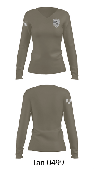 Womens Long Sleeve Vneck Shirt, Dagsboro Police Department, Police, Teamtime, Team time, sublimation, custom sports apparel, team uniforms, spirit wear, spiritwear, sports uniforms, custom shirts, team store, custom team store, fundraiser sports, apparel fundraiser