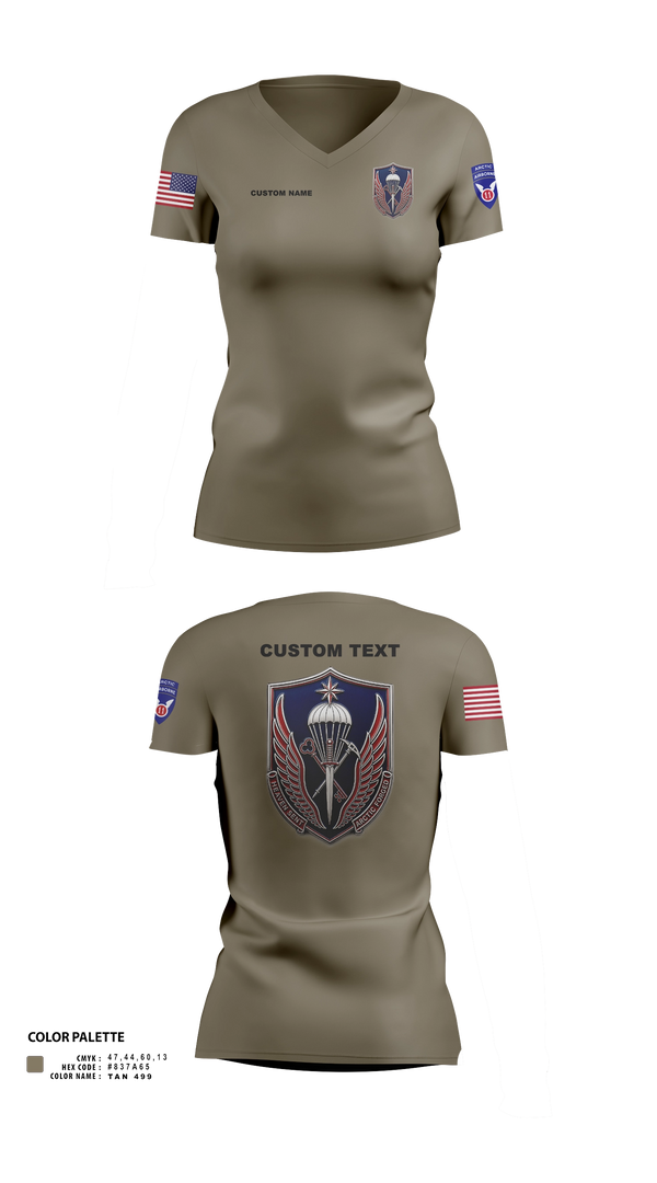 Womens Short Sleeve Vneck Shirt, 11th ADSB, Army, Teamtime, Team time, sublimation, custom sports apparel, team uniforms, spirit wear, spiritwear, sports uniforms, custom shirts, team store, custom team store, fundraiser sports, apparel fundraiser
