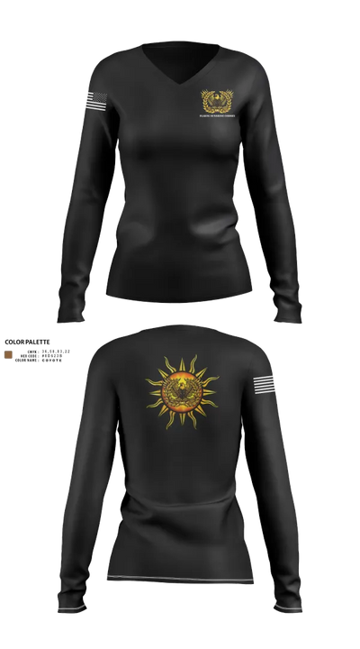 FLARNG SUNSHINE COHORT 7234494 Women's Long Sleeve V-neck Shirt - 30
