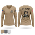 A Co 3BEB 74525170 Women's Long Sleeve V-neck Shirt - 1