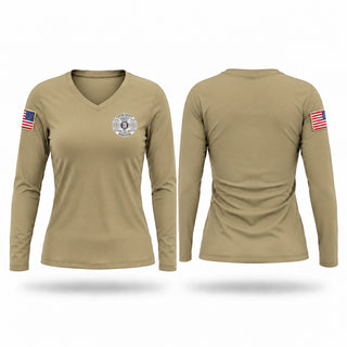 Womens Long Sleeve Vneck Shirt, Carter County Sheriff's Office, Police, Teamtime, Team time, sublimation, custom sports apparel, team uniforms, spirit wear, spiritwear, sports uniforms, custom shirts, team store, custom team store, fundraiser sports, apparel fundraiser