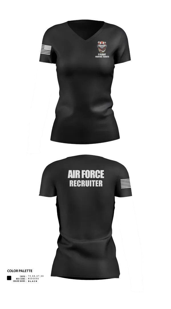 Womens Short Sleeve Vneck Shirt, 336 RCS F Flight, , Teamtime, Team time, sublimation, custom sports apparel, team uniforms, spirit wear, spiritwear, sports uniforms, custom shirts, team store, custom team store, fundraiser sports, apparel fundraiser