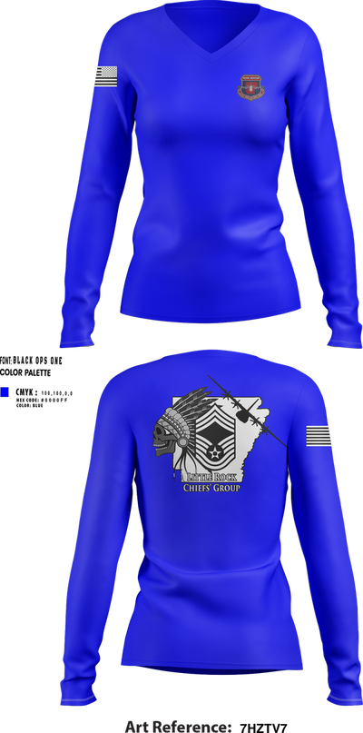 LRAFB Chiefs Group 49231806 Women's Long Sleeve V-neck Shirt - 206