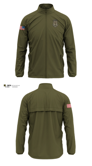 Windbreaker without hood, JCSE, Army, Teamtime, Team time, sublimation, custom sports apparel, team uniforms, spirit wear, spiritwear, sports uniforms, custom shirts, team store, custom team store, fundraiser sports, apparel fundraiser