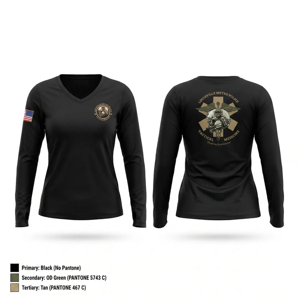 Womens Long Sleeve Vneck Shirt, WCEMS, EMS/EMT, Teamtime, Team time, sublimation, custom sports apparel, team uniforms, spirit wear, spiritwear, sports uniforms, custom shirts, team store, custom team store, fundraiser sports, apparel fundraiser