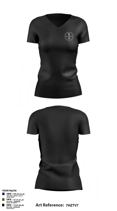 MCPD Albany. 69051575 Women's Short Sleeve V-neck Shirt - 3