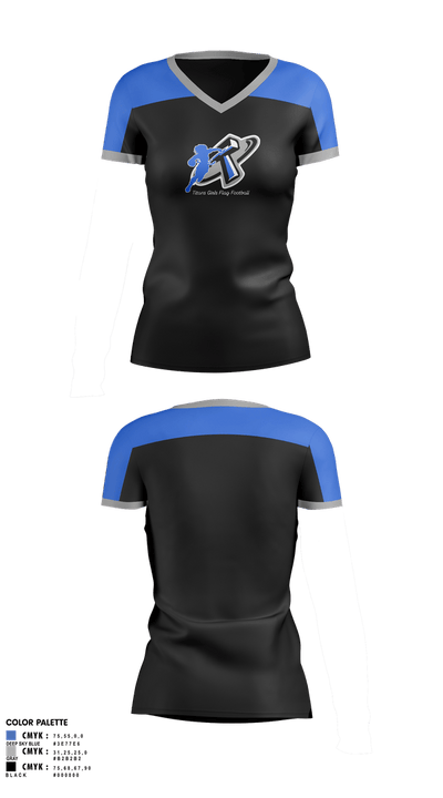 Lady Titans 58167814 Women's Short Sleeve V-neck Shirt - 1