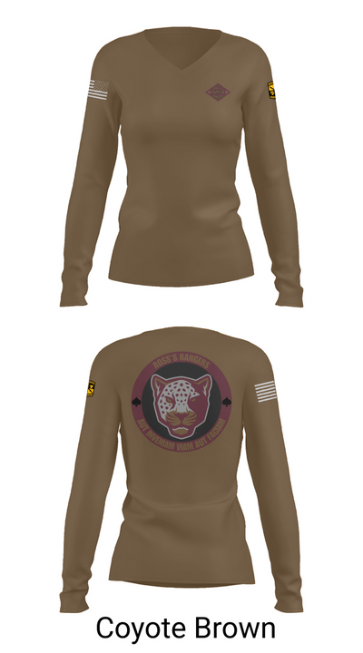 Ross Rangers 12757197 Women's Long Sleeve V-neck Shirt - 17