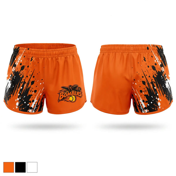 Womens Shorts, Bombers, Softball, Teamtime, Team time, sublimation, custom sports apparel, team uniforms, spirit wear, spiritwear, sports uniforms, custom shirts, team store, custom team store, fundraiser sports, apparel fundraiser